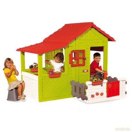 SMOBY Domek Floralie weranda i ogródek 7600310207 [ZABAWKA]