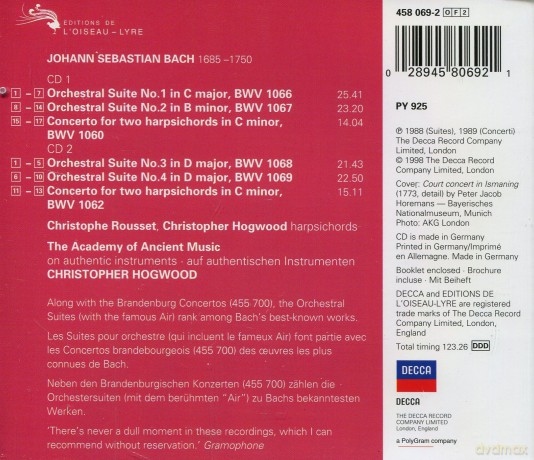 Hogwood/Aam: Bach Orchestral Suites [2CD]