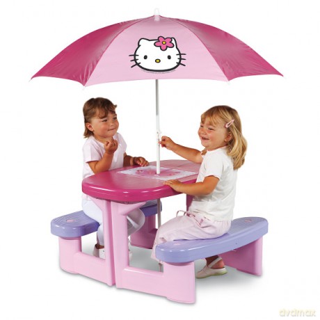 SMOBY STOLIK Z PARASOLEM HELLO KITTY 310164 [ZABAWKA]