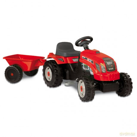 SMOBY Traktor Czerwony z przyczepą 76000033045 [ZABAWKA]