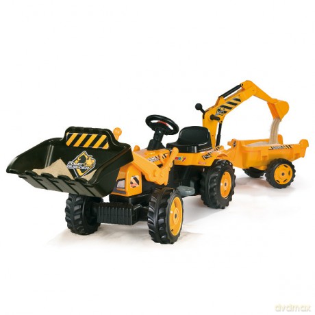 SMOBY Traktor Max z przyczepą szufladą 76000033385 [ZABAWKA]