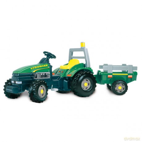 SMOBY TRAKTOR Z PRZYCZEPKĄ ZIELONY 33406 [ZABAWKA]