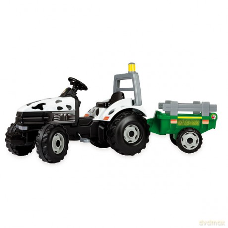 SMOBY Traktor Krówka z przyczepą 7600033047 [ZABAWKA]
