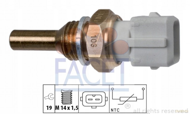 Płynu chłodzącego Facet 7.3126 Czujnik, temperatura Mercedes Audi VW Seat Ford Volvo BMW