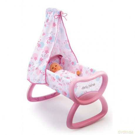 SMOBY Kołyska Baby Nurse z baldachimem 7600024015 [ZABAWKA]