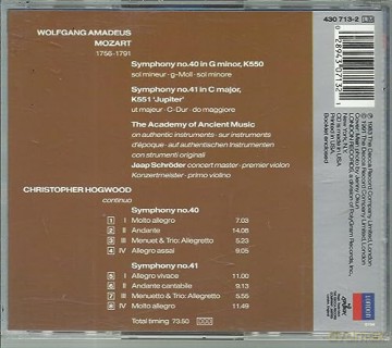 Hogwood: Mozart [CD]