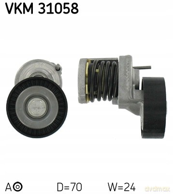 SKF VKM 31058 Rolka napinacza, pasek klinowy wielorowkowy Audi Skoda Seat