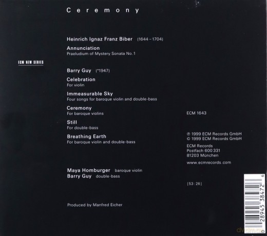 Homburger/Guy: Ceremony [CD]