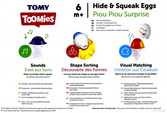 TOMY Wesołe Jajeczka Sorter 1581 [ZABAWKA]
