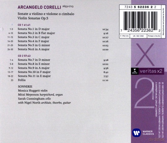 Hugget/Trio Sonnerie: Veritas X2-Violin Sonatas [2CD]