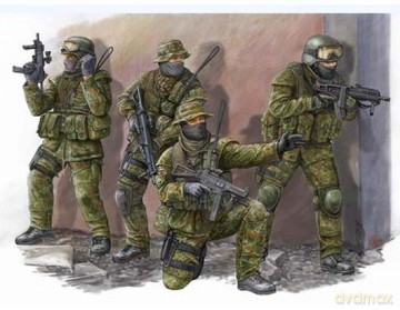 TRUMPETER Modern German KSK Commandos 422 [MODELARSTWO]