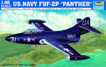 TRUMPETER US. Navy F9F2P "Panther" 2833 [MODELARSTWO]