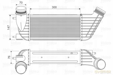 Valeo 818651 Chłodnica powietrza doładowującego Peugeot Fiat Citroen