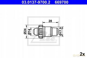 Zestaw akcesoriów, szczęki hamulcowe hamulca postojowego ATE 03.0137-9700.2 Mercedes Citroen BMW Porsche