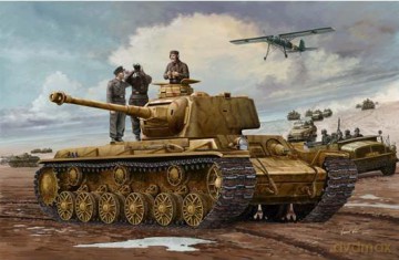 TRUMPETER German Pz.Kpfm KV1 756(r) 366 [MODELARSTWO]
