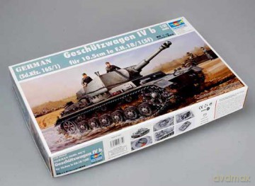 TRUMPETER Geschutzwagen IV b fur 10.5cm 374 [MODELARSTWO]