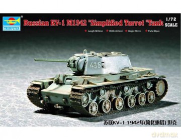 TRUMPETER Russia KV1 Model 1942 7234 [MODELARSTWO]