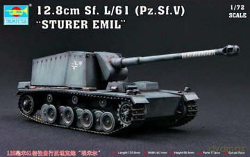 TRUMPETER 12.8cm Sf. L61 (Pz.Sf.V) 7210 [MODELARSTWO]