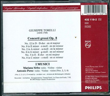 I Musici/Sirbu/Perez: Torelli:Concerti Grossi, Op.8 [CD]