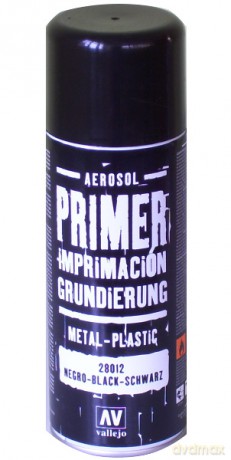 VALLEJO Farba Podkładowa Czarna 400 ml VALL28012 [MODELARSTWO]