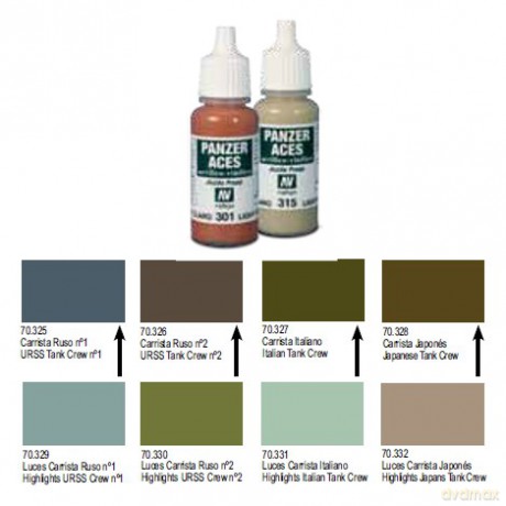 VALLEJO Zest. 8 farb "Panzer Aces" 70127 [MODELARSTWO]