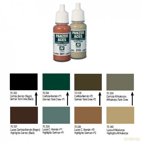 VALLEJO Zest. 8 farb "Pancer Aces" 70128 [MODELARSTWO]