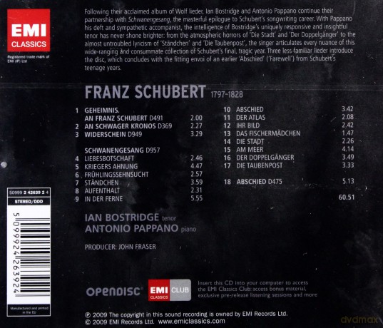 Ian Bostridge: Schwanengesang [2CD]