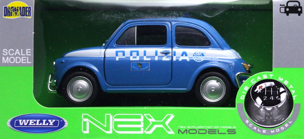 WELLY Fiat Nuova 500 Polizia 22515IP [MODELARSTWO]
