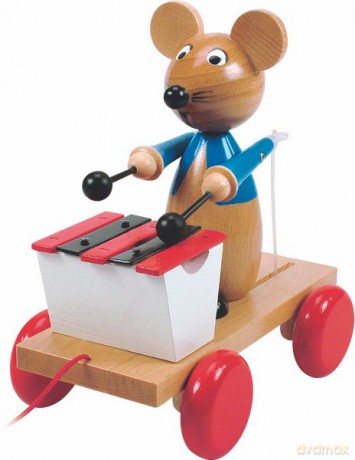 WOODYLAND Myszka do ciągnięcia 90197 [ZABAWKA]
