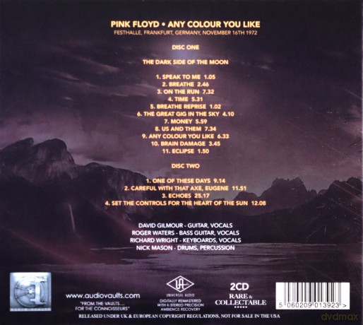 Pink Floyd: Any Colour You Like - Live In Frankfurt 1972 [2xCD]
