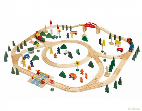 WOODYLAND Zest. Maxi Kolejka 120 el. 90902 [ZABAWKA]