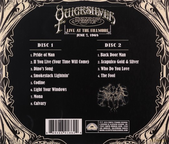 Quicksilver Messenger Service: Live At The Fillmore June 7. 1968 [CD]