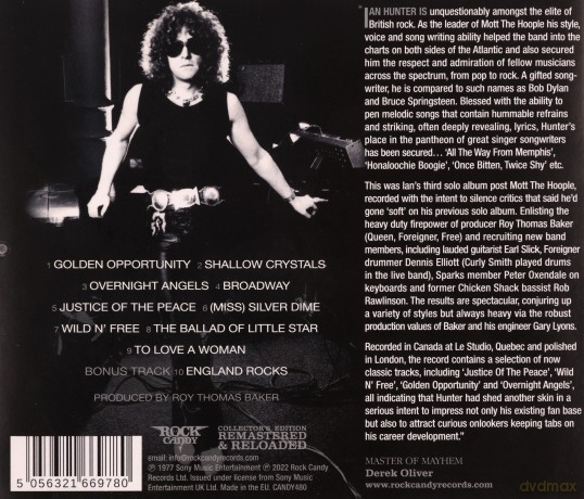 Ian Hunter: Overnight Angels [CD]