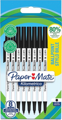 Długopis Kilometrico 1,0mm czarny 8szt