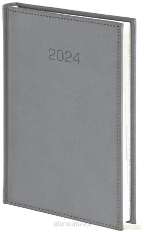 Kalendarz 2024 A5 Dzienny Vivella szary [KALENDARZ]