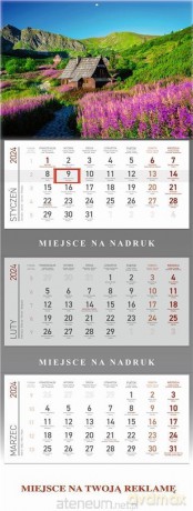 Kalendarz 2024 Trójdzielny Hala Gąsienicowa [KALENDARZ]