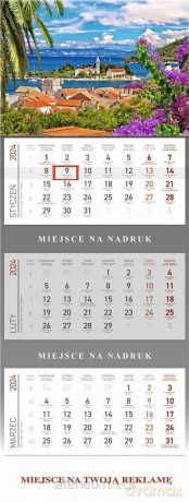 Kalendarz 2024 Trójdzielny Wyspa [KALENDARZ]
