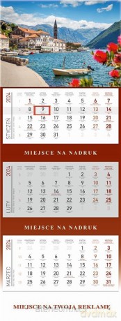 Kalendarz 2024 Trójdzielny Zatoka [KALENDARZ]