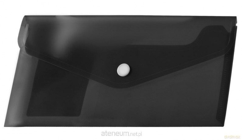 Koperta DL na zatrzask czarna (12szt)