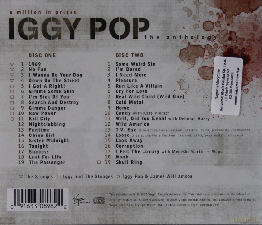 Iggy Pop: A Million In Prizes: The Anthology [2CD]