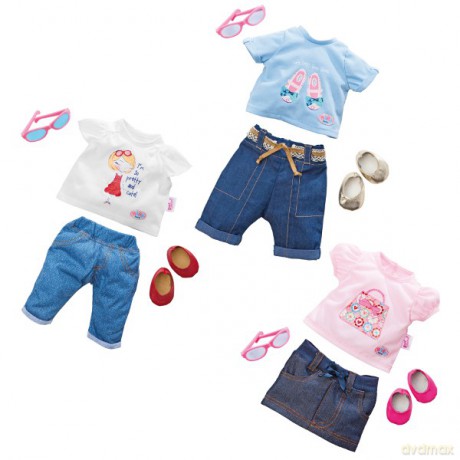 BABY BORN Zestaw Jeansowy 3 Wzory 816349 [ZABAWKA]