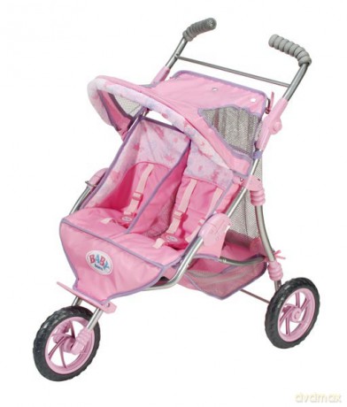 BABY BORN Wózek Jogger dla Bliźniąt 810194 [ZABAWKA]