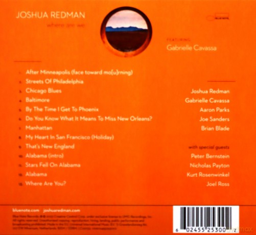 Joshua Redman: Where Are We [CD]