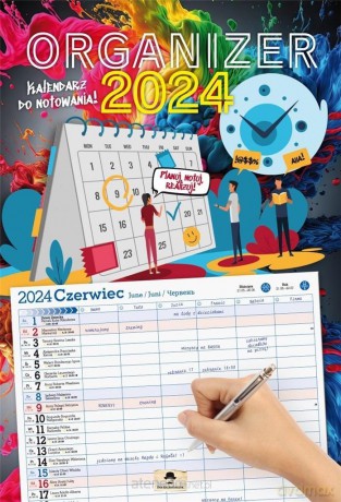 Kalendarz 2024 A3 ścienny Organizer [KALENDARZ]