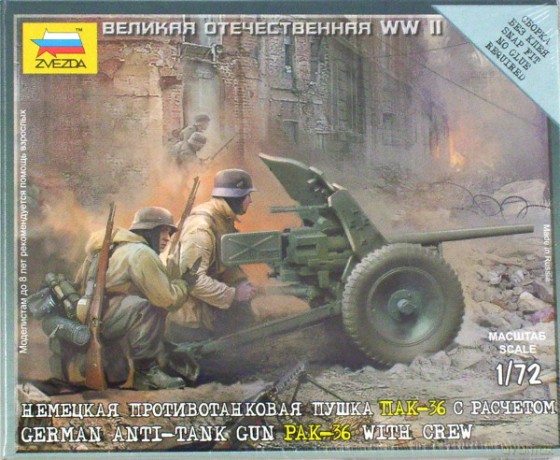 ZVEZDA German AntiTank Gun PAK36 6114 [MODELARSTWO]