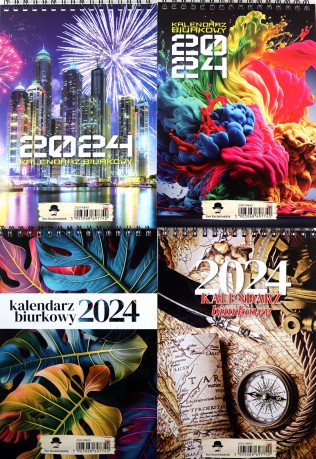 Kalendarz 2024 A5 biurkowy pionowy tyg. MIX [KALENDARZ]