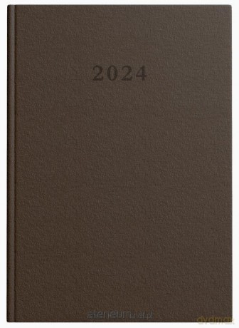 Kalendarz 2024 książkowy A4 Standard DTP brązowy [KALENDARZ]