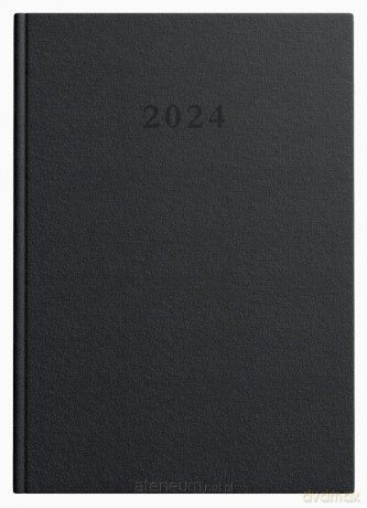 Kalendarz 2024 książkowy A4 Standard DTP czarny [KALENDARZ]