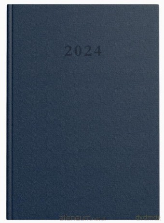 Kalendarz 2024 książkowy A4 Standard DTP granatowy [KALENDARZ]