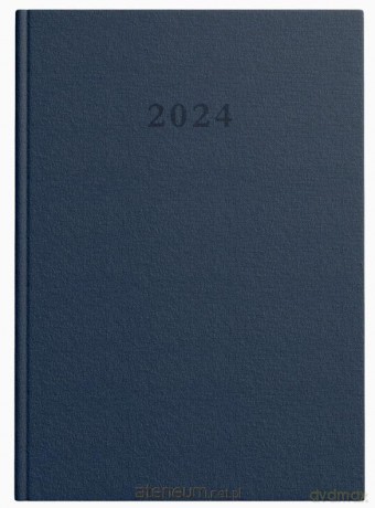 Kalendarz 2024 książkowy A5 Standard DTP granatowy [KALENDARZ]